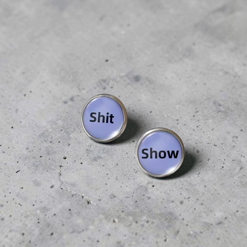 Purple Shit Show Studs