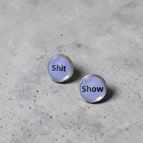 Purple Shit Show Studs