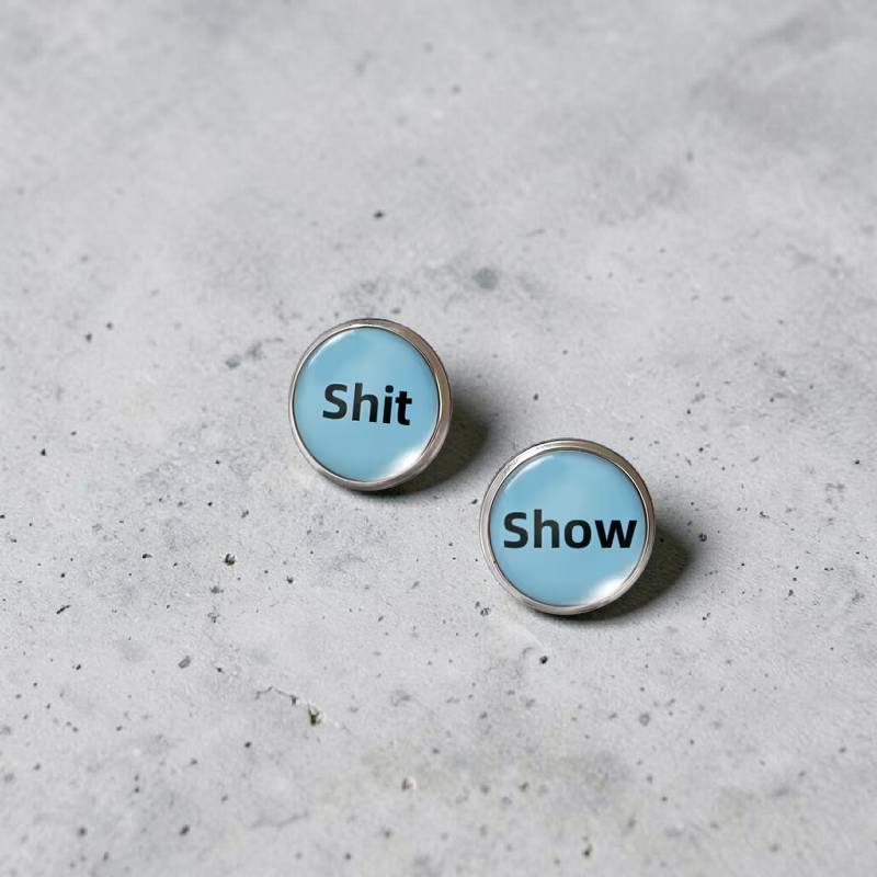 Blue Shit Show Studs