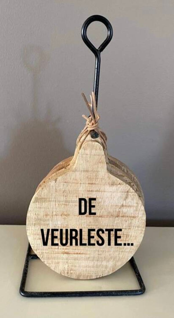 Onderzetters / set van 4 stuks : de veurleste…