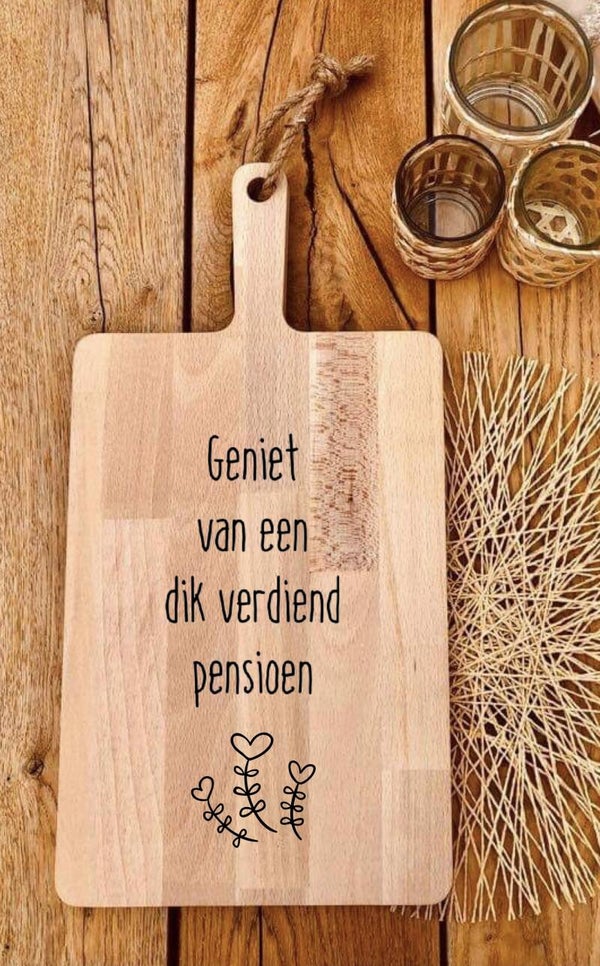 Tapasplank : geniet van een dik verdiend pensioen !