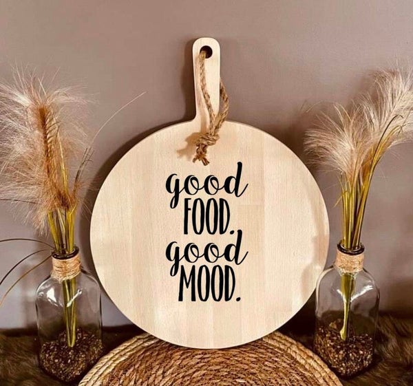 Ronde plank : Good food good mood