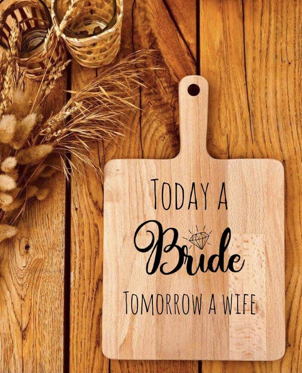Hapjesplank : today a bride, tomorrow a wife
