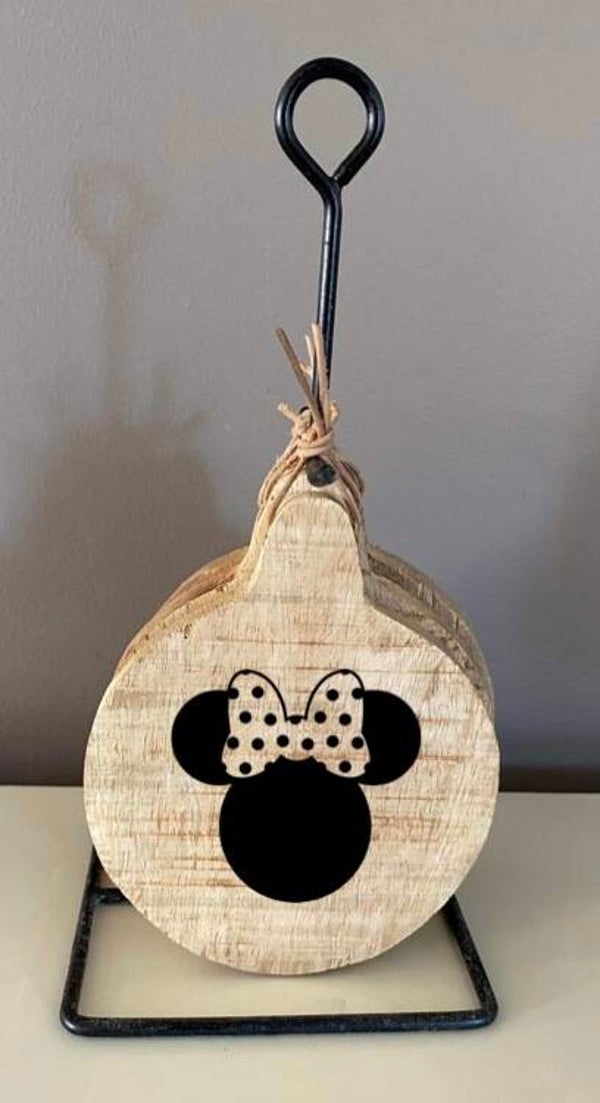 Onderzetters rond / set van 4 stuks : Minnie