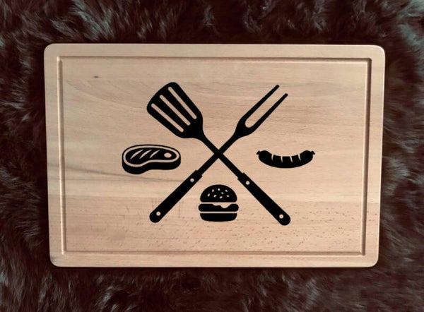 Snijplank : tekening bbq