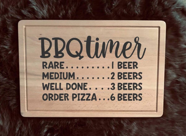 Snijplank : bbq timer