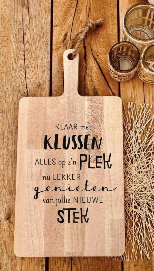 Tapasplank : klaar met klussen … (samenwonen)