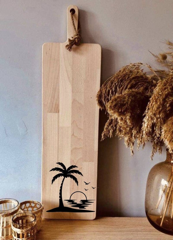 Tapasplank : sunset & palm trees