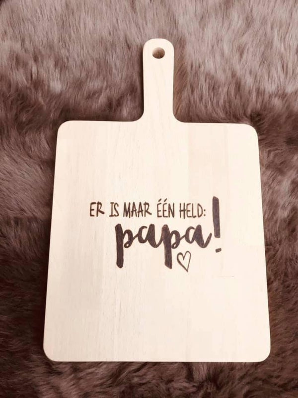 Hapjesplank : er is maar een held papa!