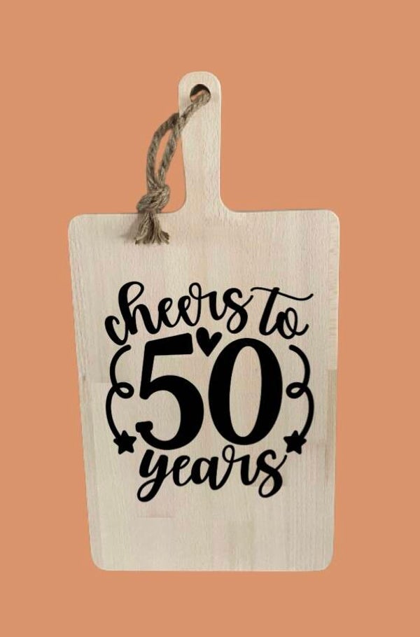 Tapasplank 49 cm : Cheers to 50 years