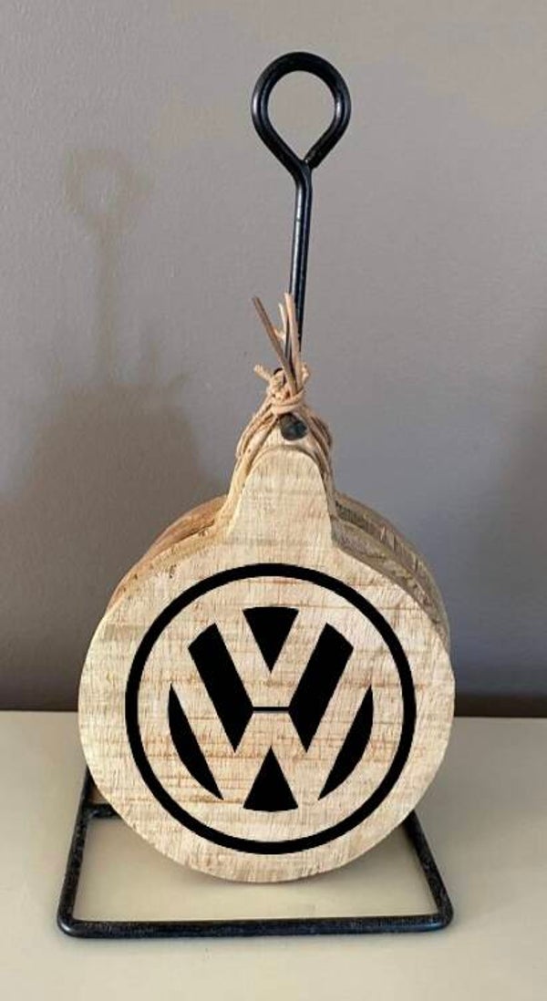Onderzetters rond / set van 4 stuks : logo VW