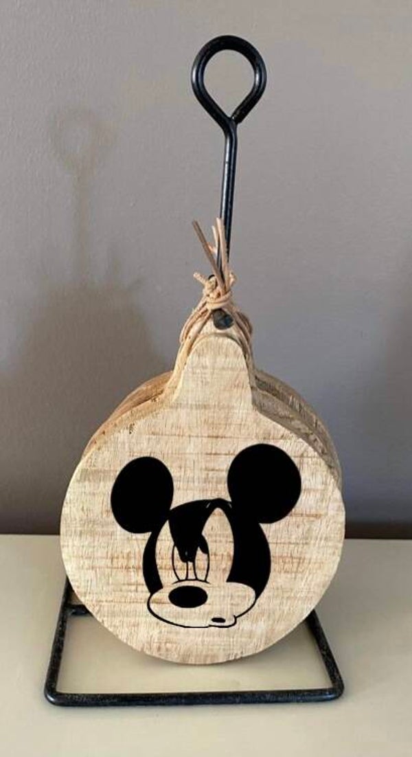 Onderzetters rond / set van 4 stuks : Mickey