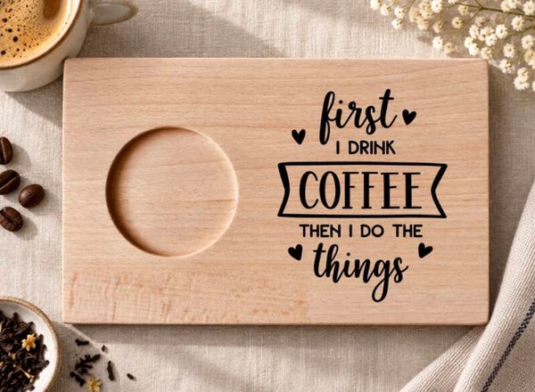 Koffieplankje  : First I drink coffee then I do the things