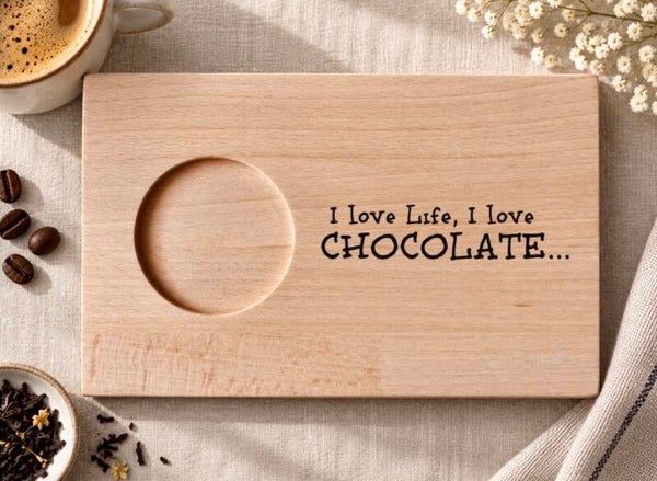 Chocoladeplankje : I love life, I love chocolate