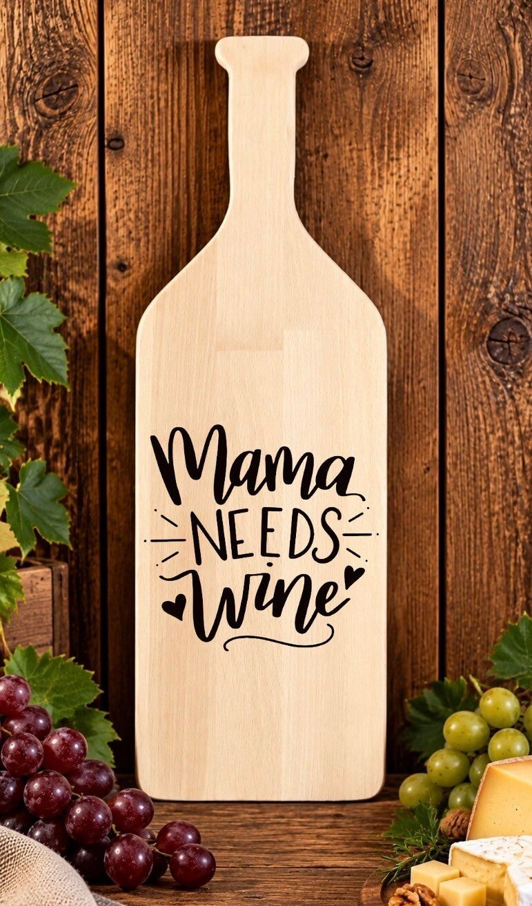 Fles-tapasplank : Mama needs wine