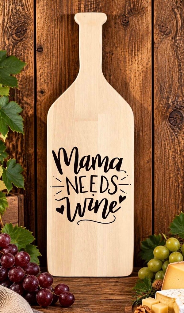 Fles-tapasplank : Mama needs wine