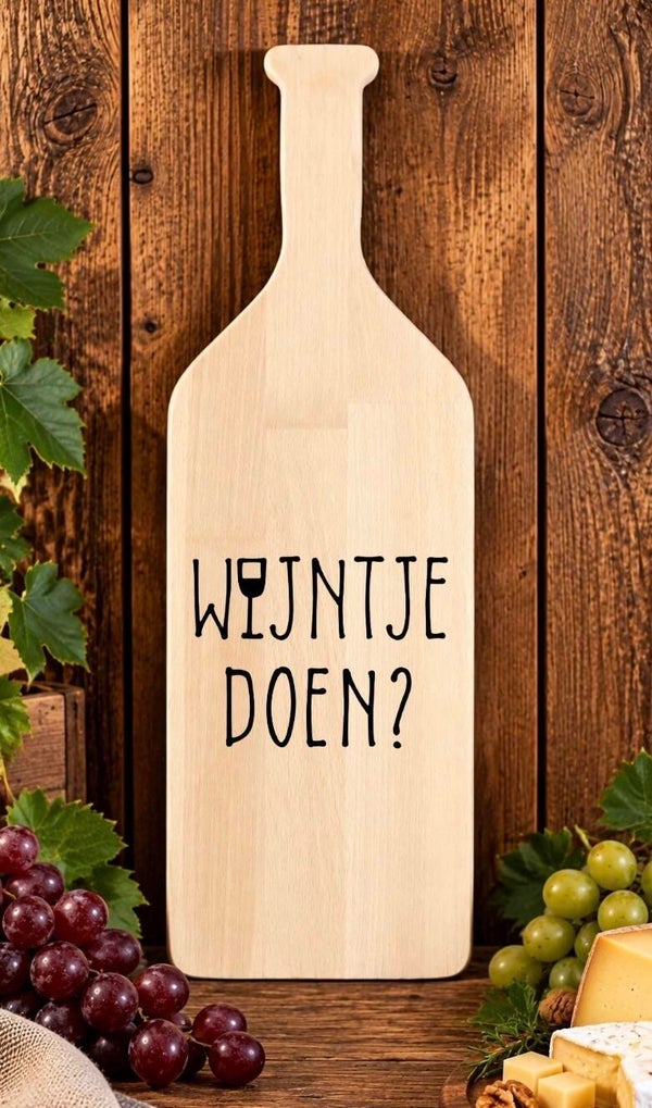 Fles-tapasplank : Wijntje doen ?