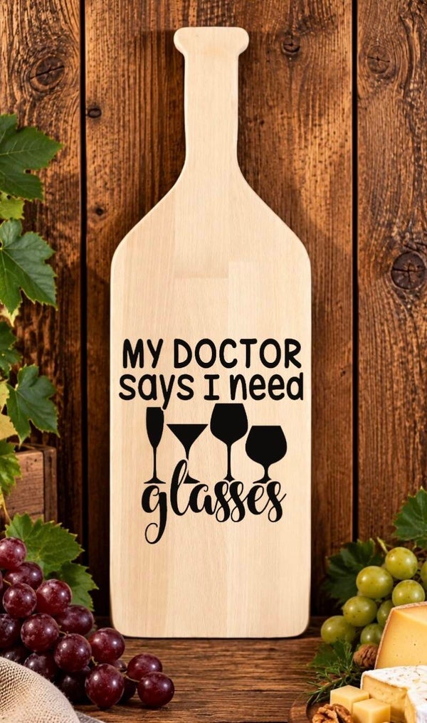 Fles-tapasplank : My doctor says I need glasses