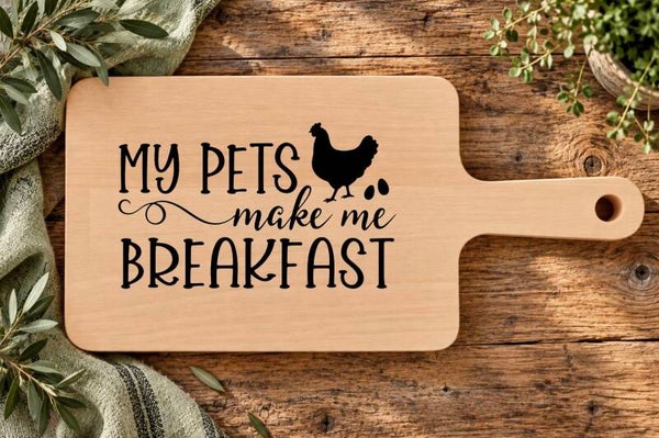 Ontbijtplankje : My pets make me breakfast
