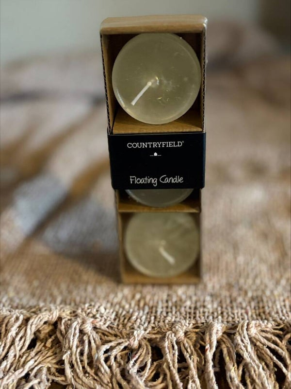 Countryfield drijfkaars s/3 crème