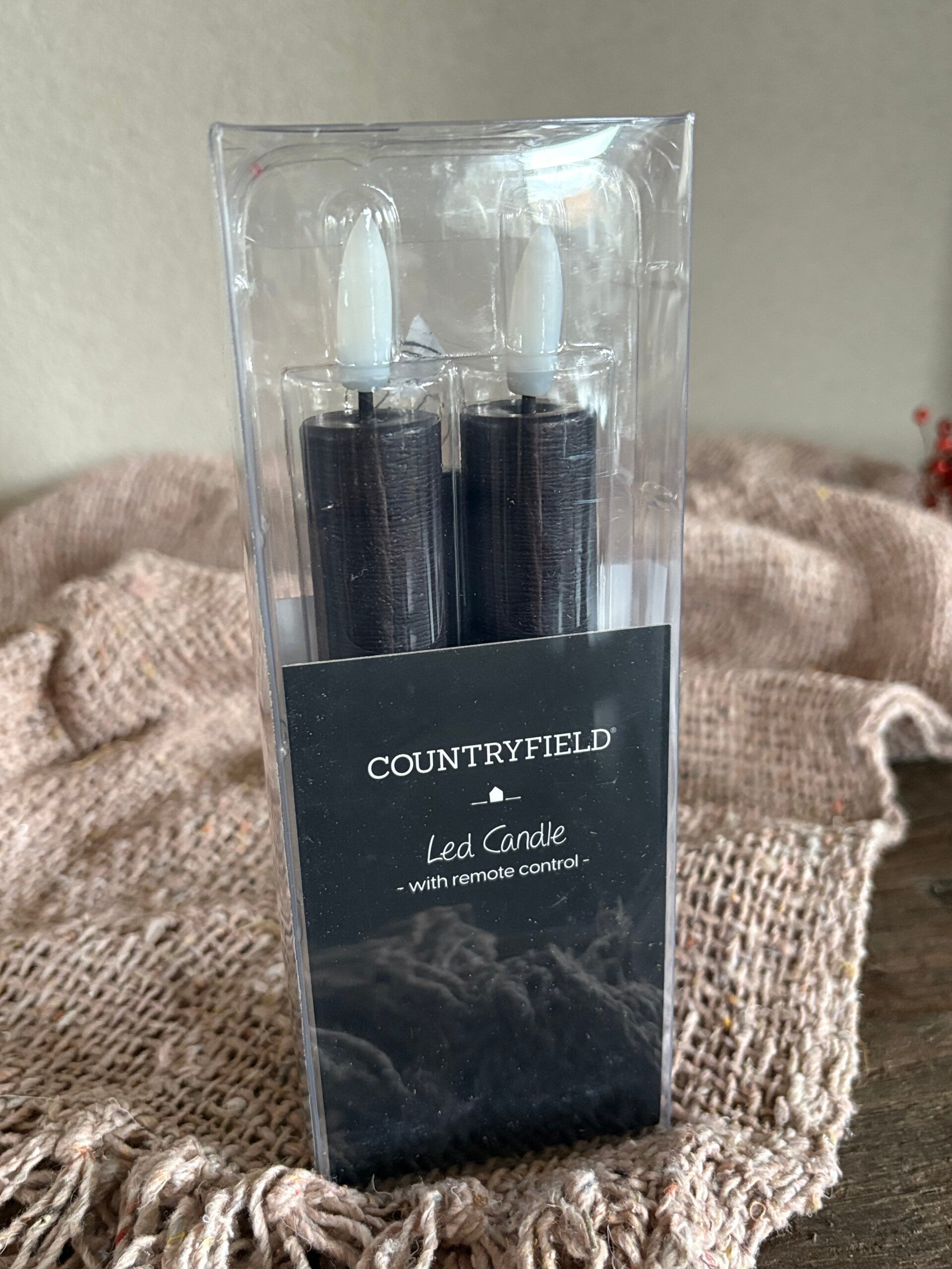 Countryfield korte dinerkaars LED zwart