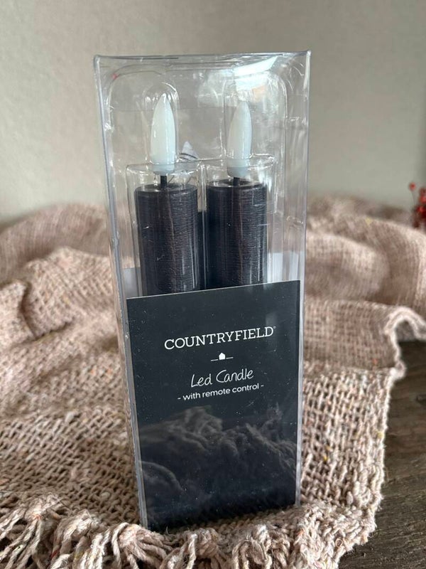 Countryfield korte dinerkaars LED zwart