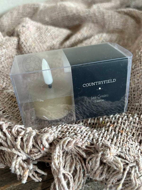 Countryfield waxinelichtjes LED beige