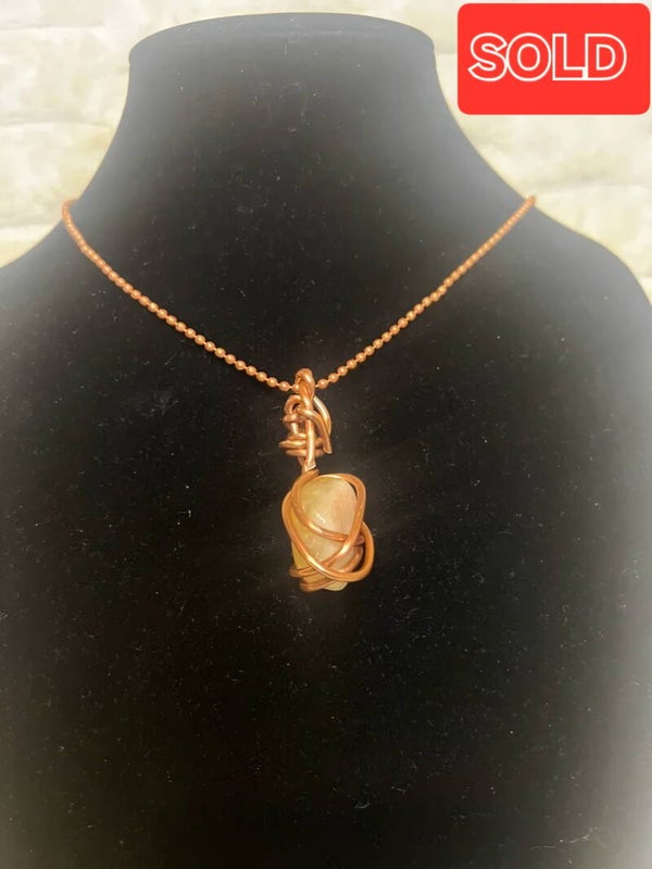 Handmade Citrine Crystal Necklace