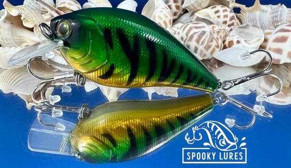 2.5 inch square bill - Holographic green fading to yellow with black stipe pattern