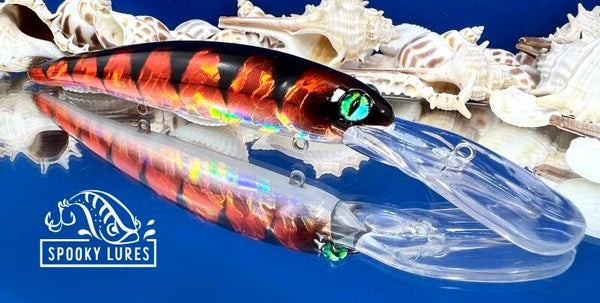 Bandit - Holographic candy orange with black perch stripes