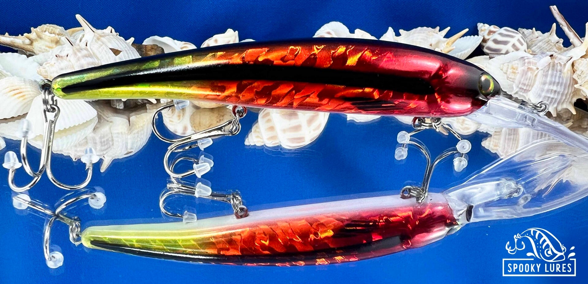 Bandit - Red candy holographic, black stripe and fin