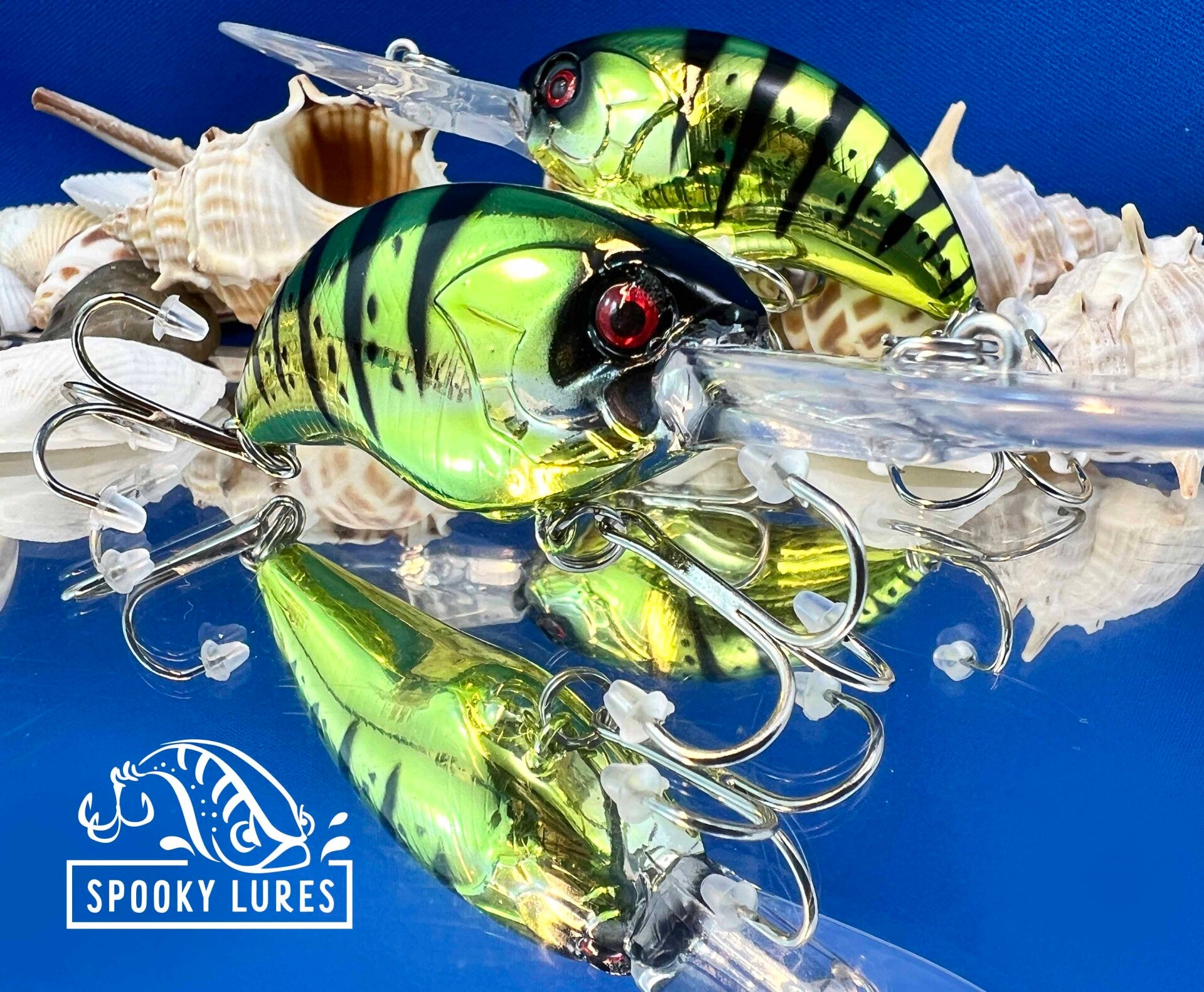 Blitz - Chrome candy poison green with black perch stripes