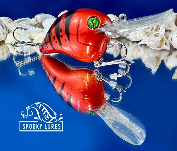 DT-10 - Candy blood red with black perch stripes and dots