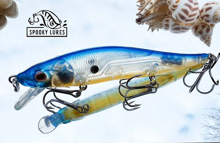 110 - Ghost with a yellow belly, blue back and black shad spot