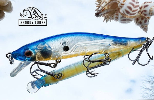 110 - Ghost with a yellow belly, blue back and black shad spot
