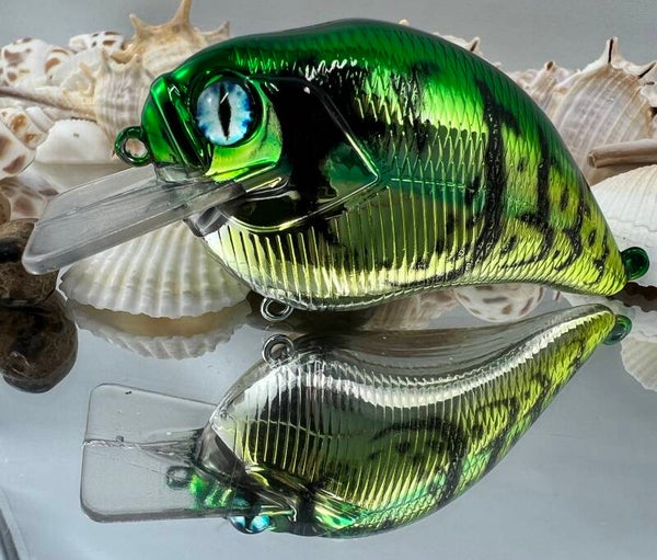 S-crank 1.5 - Chrome candy poison green with black craw pattern