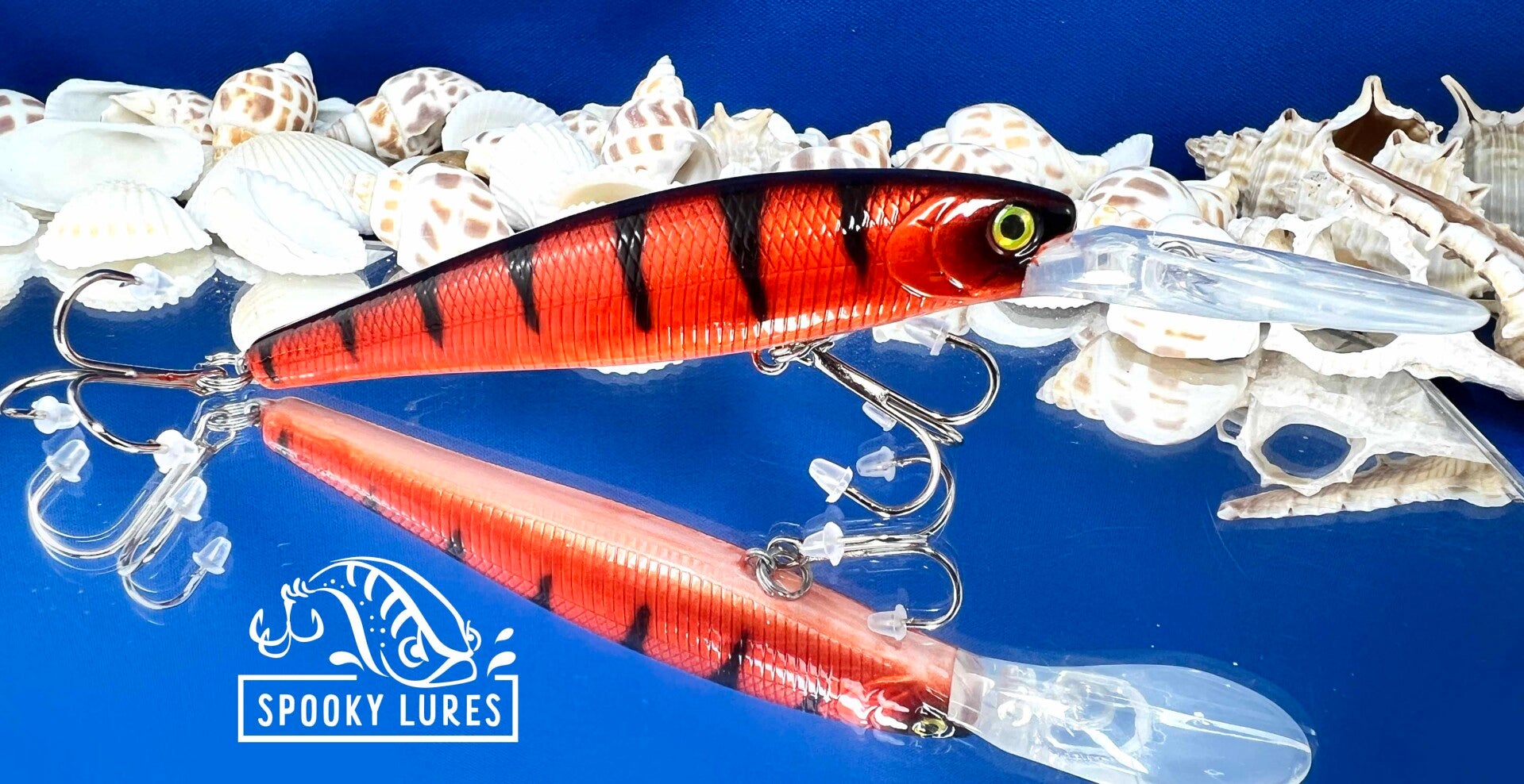 3.5 inch Medium Diver - Orange with thick black perch pattern