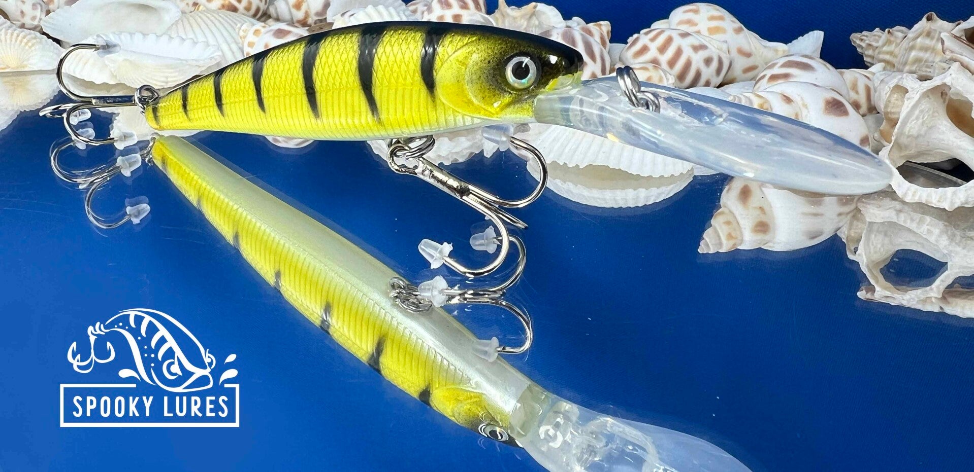 3.5 inch Medium Diver - green to yellow fade - Dark green thick perch pattern