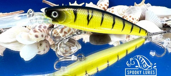 3.5 inch Medium Diver - green to yellow fade - thin black perch pattern