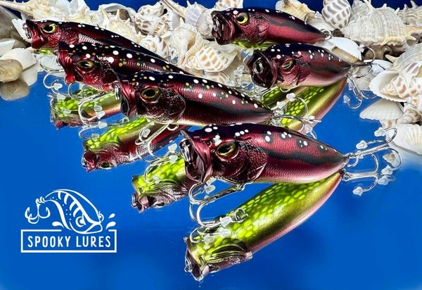 Vented Popper - red frog pattern with spots