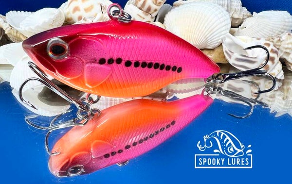 Lipless - Pink body with red back, orange belly and black dots