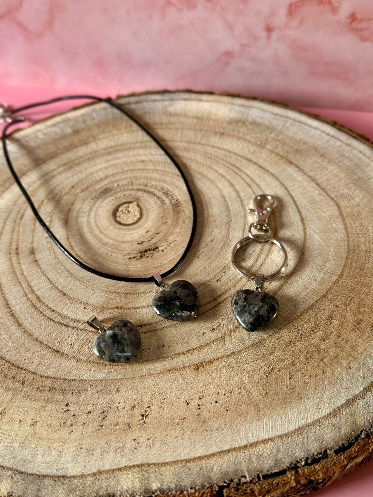 Labradorit Herz Anhänger