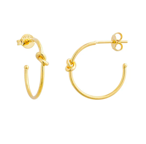 Boucles d'oreilles nœuds plaquées or 18 carats