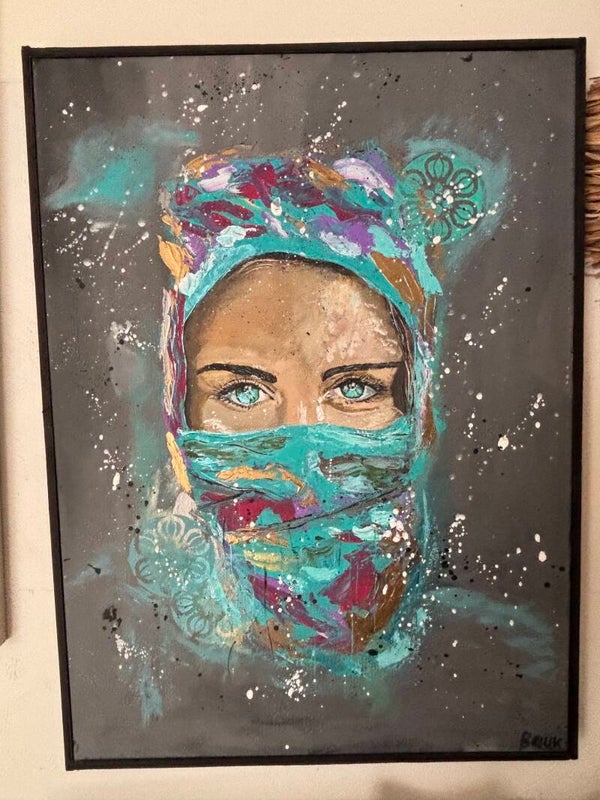 Vrouw met blauwe ogen