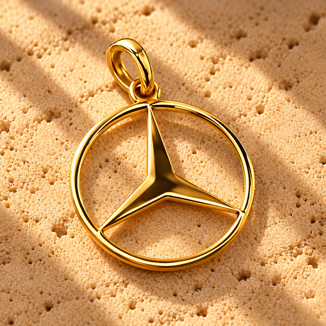 14 karaat gouden Mercedes hanger.