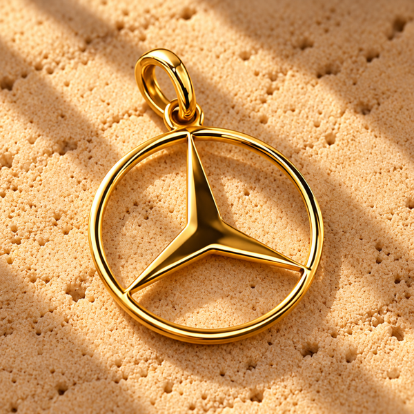 14 karaat gouden Mercedes hanger.