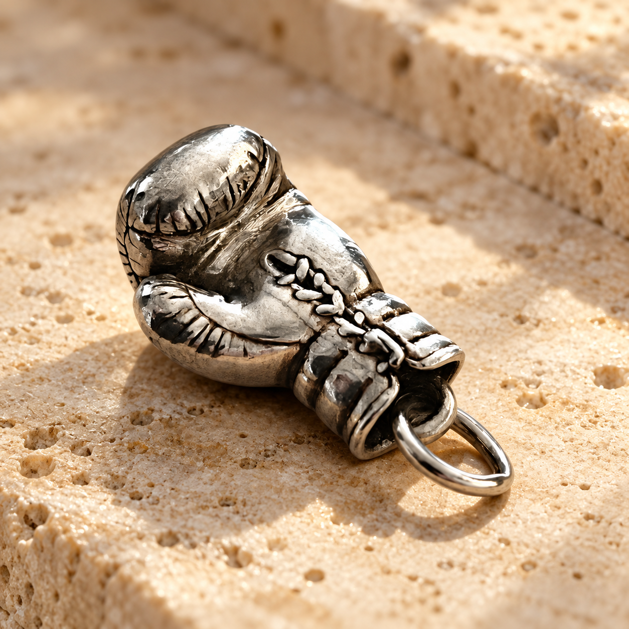 Zilveren bokshandschoen hanger 925 sterling zilver kettin boxing glove sport sieraad
