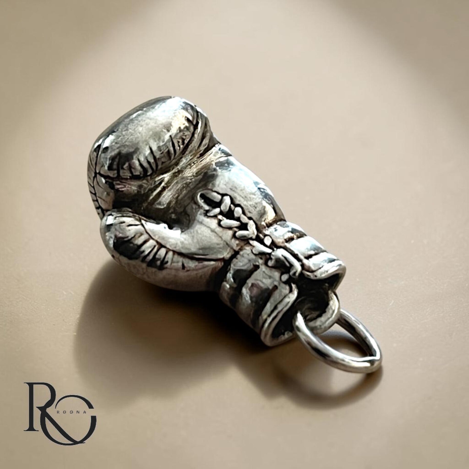Zilveren bokshandschoen hanger 925 sterling zilver ketting boxing glove sport sieraad