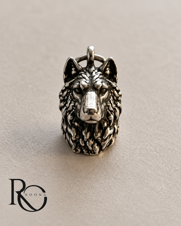 Zilveren Wolvenkop Hanger 925 Sterling Zilver Wolf Viking Noors Sieraad