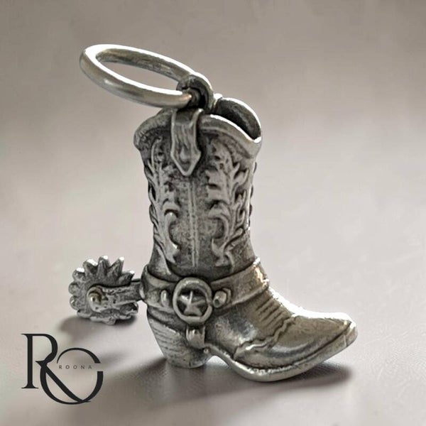 Zilveren cowboylaars hanger – handgemaakt van 925 sterling zilver